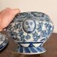Antique Chinese Soup Tureen Porcelain Blue Bird Flower Decor Republic Period