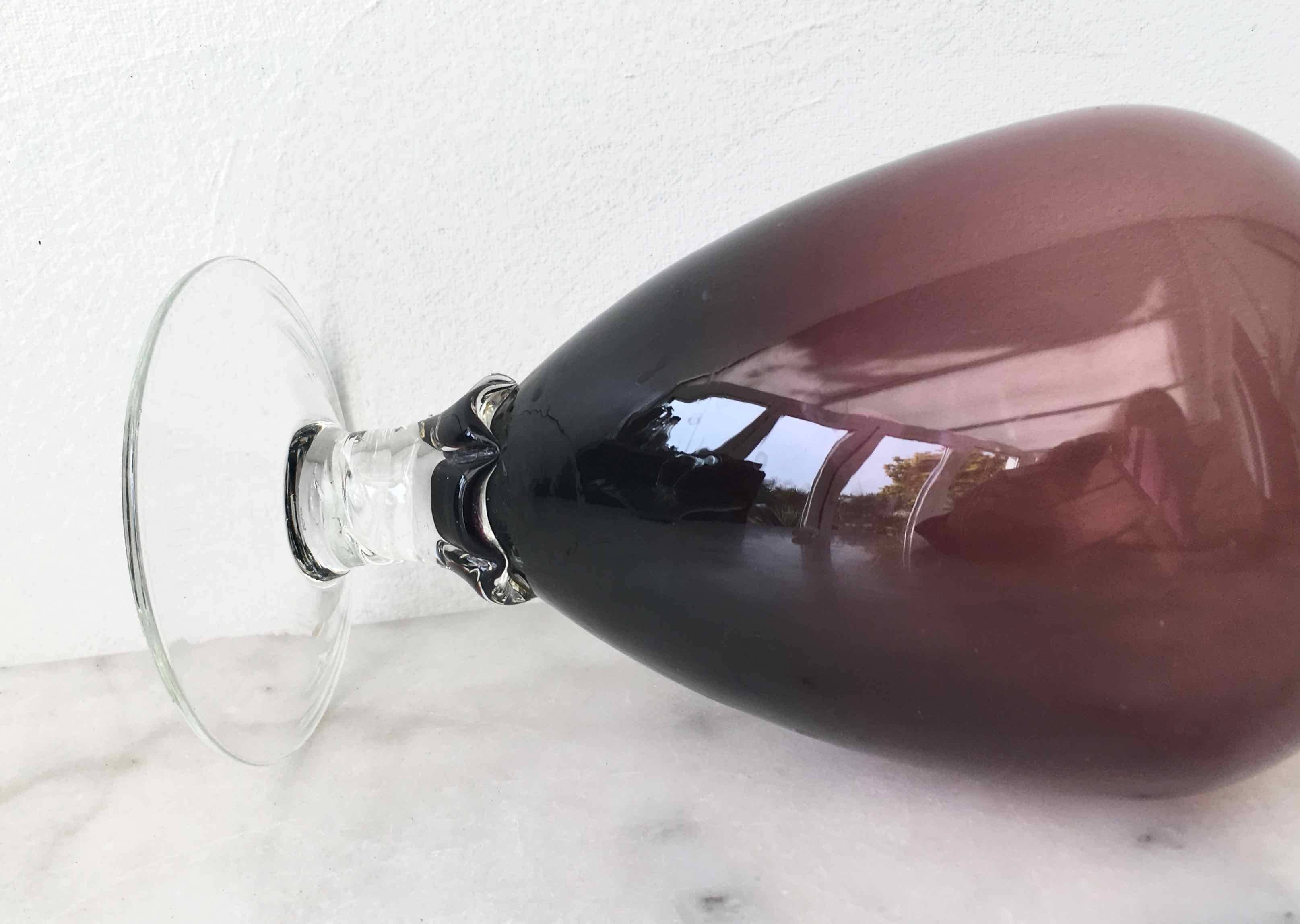 Italian blown glass carafe