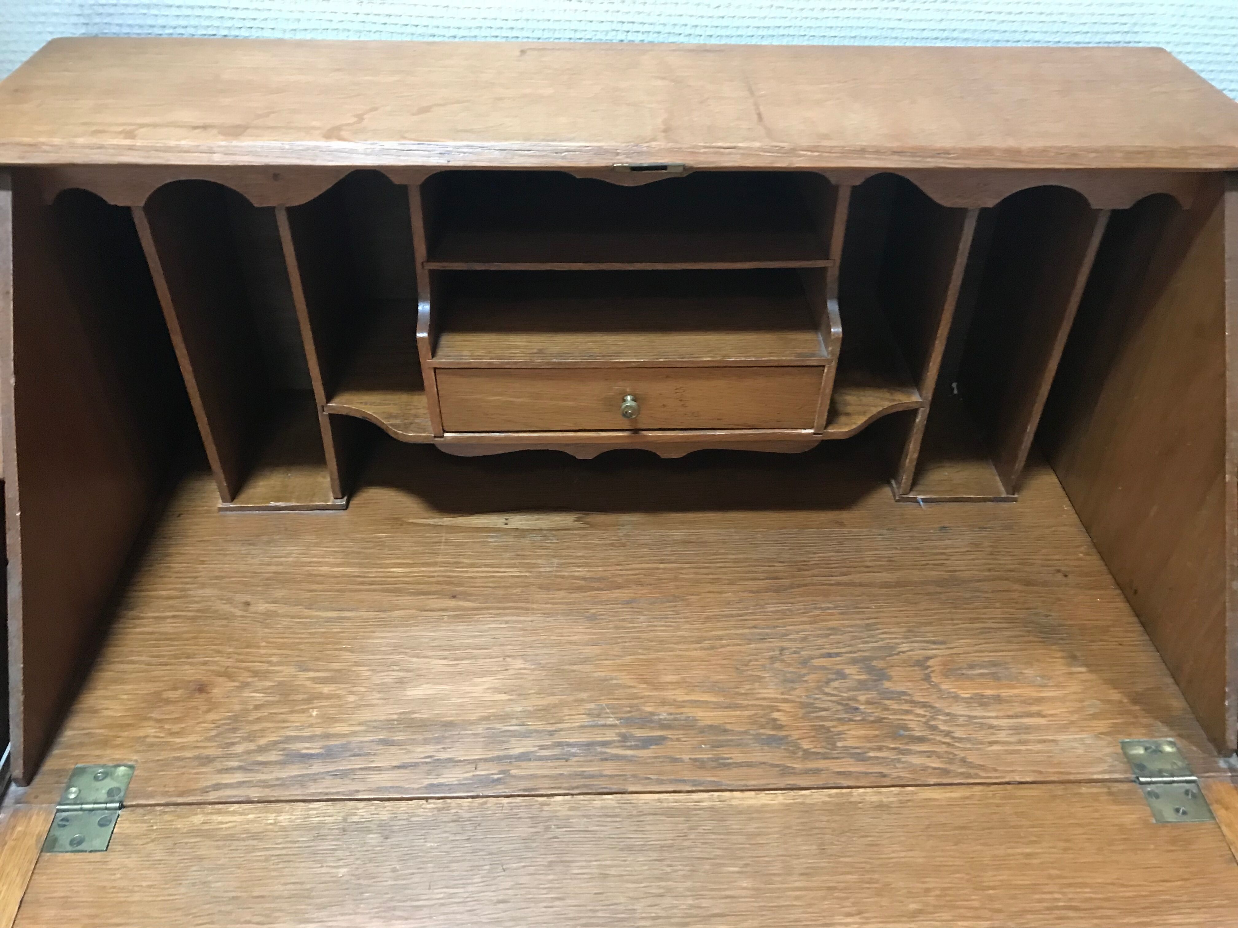 Oak slope desk 1950