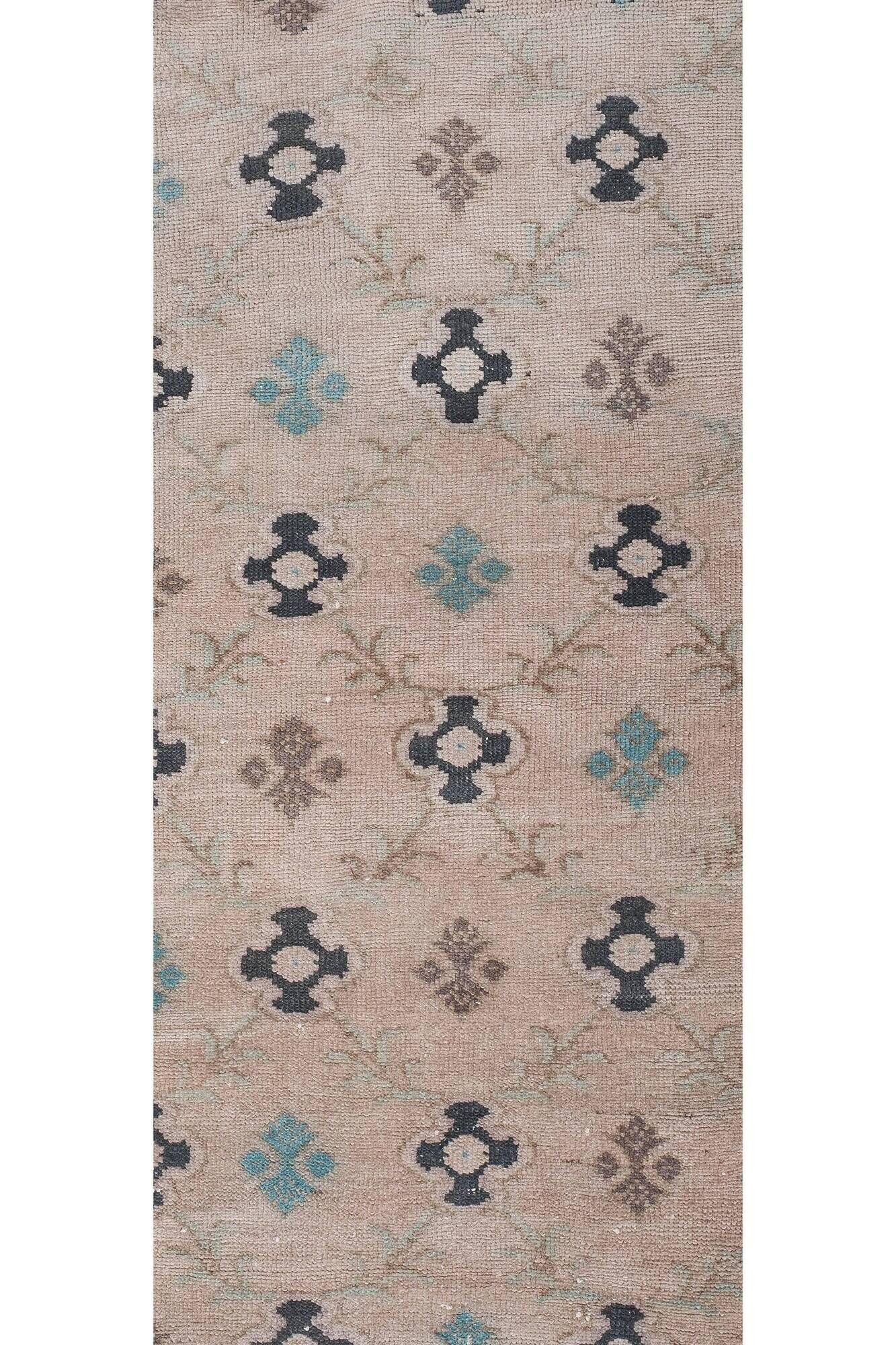 Vintage Turkish hallway rug 60x584 cm
