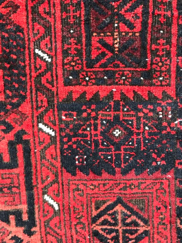 Carpet former Turkmen Belutch done Afghan hand 94 X 184 CM