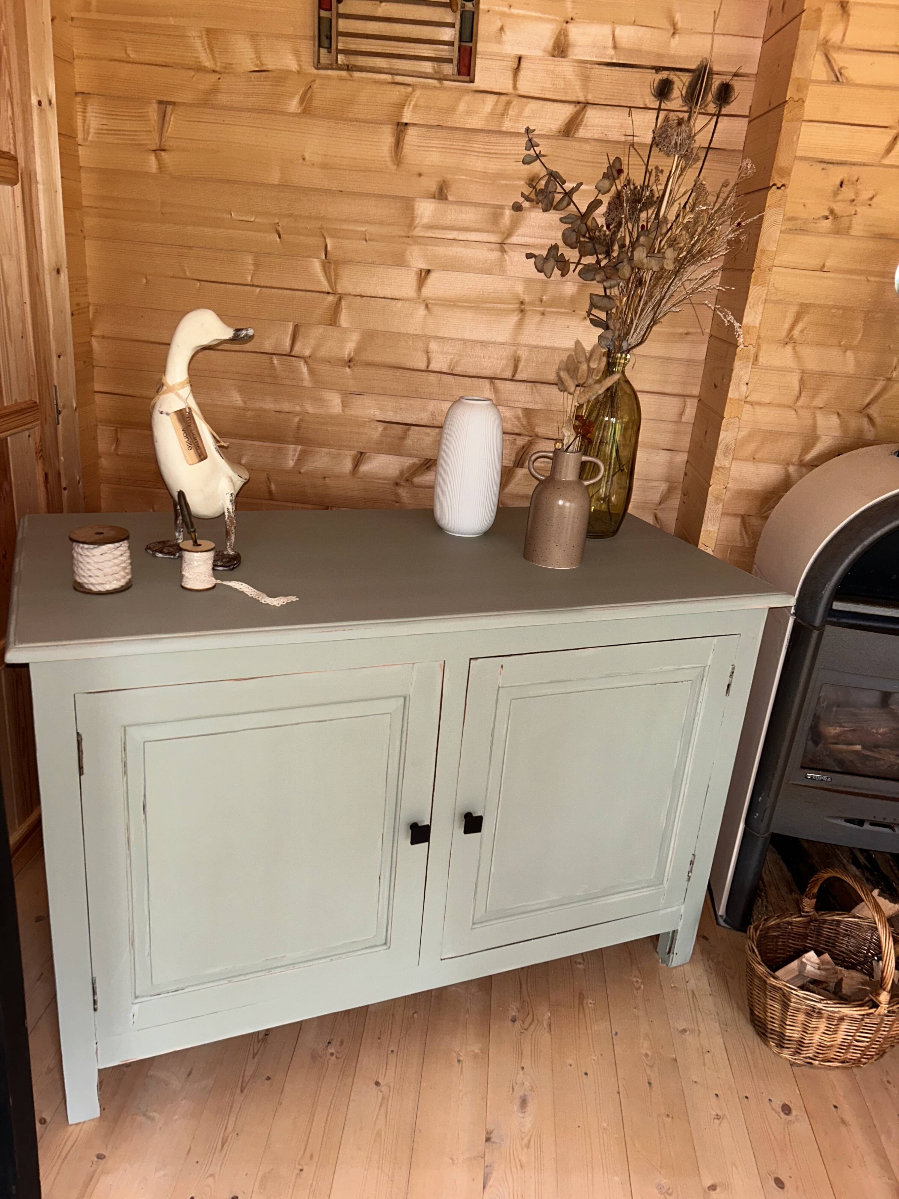 Renovated solid wood sideboard