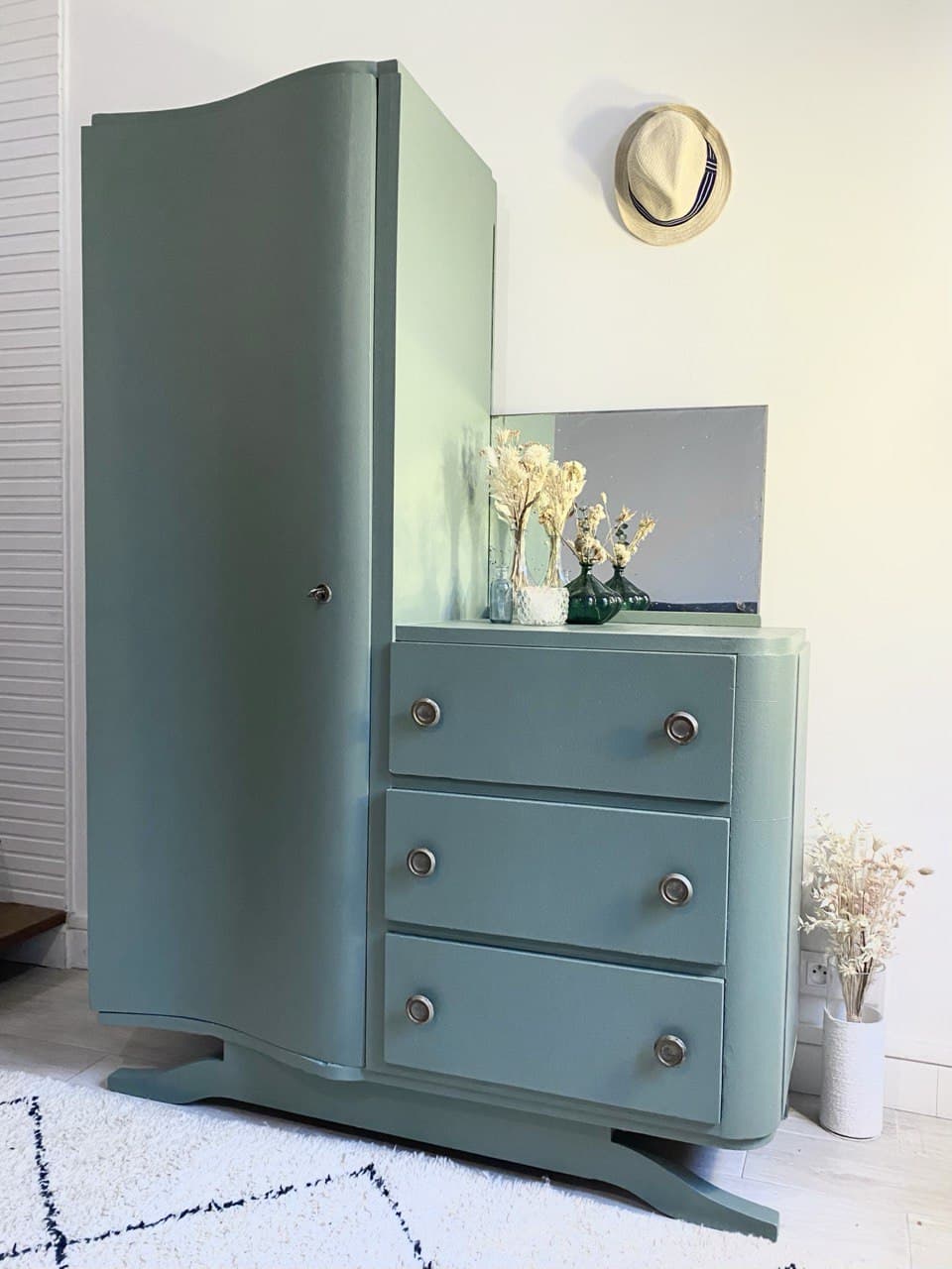 Art deco asymmetric wardrobe