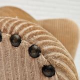 1970s, Danish design, armchair in corduroy, ash wood, original condition.