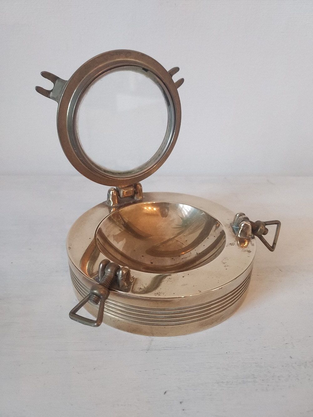 Antique ashtray marine porthole