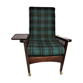 English Green Morris Chair - Arts and Crafts