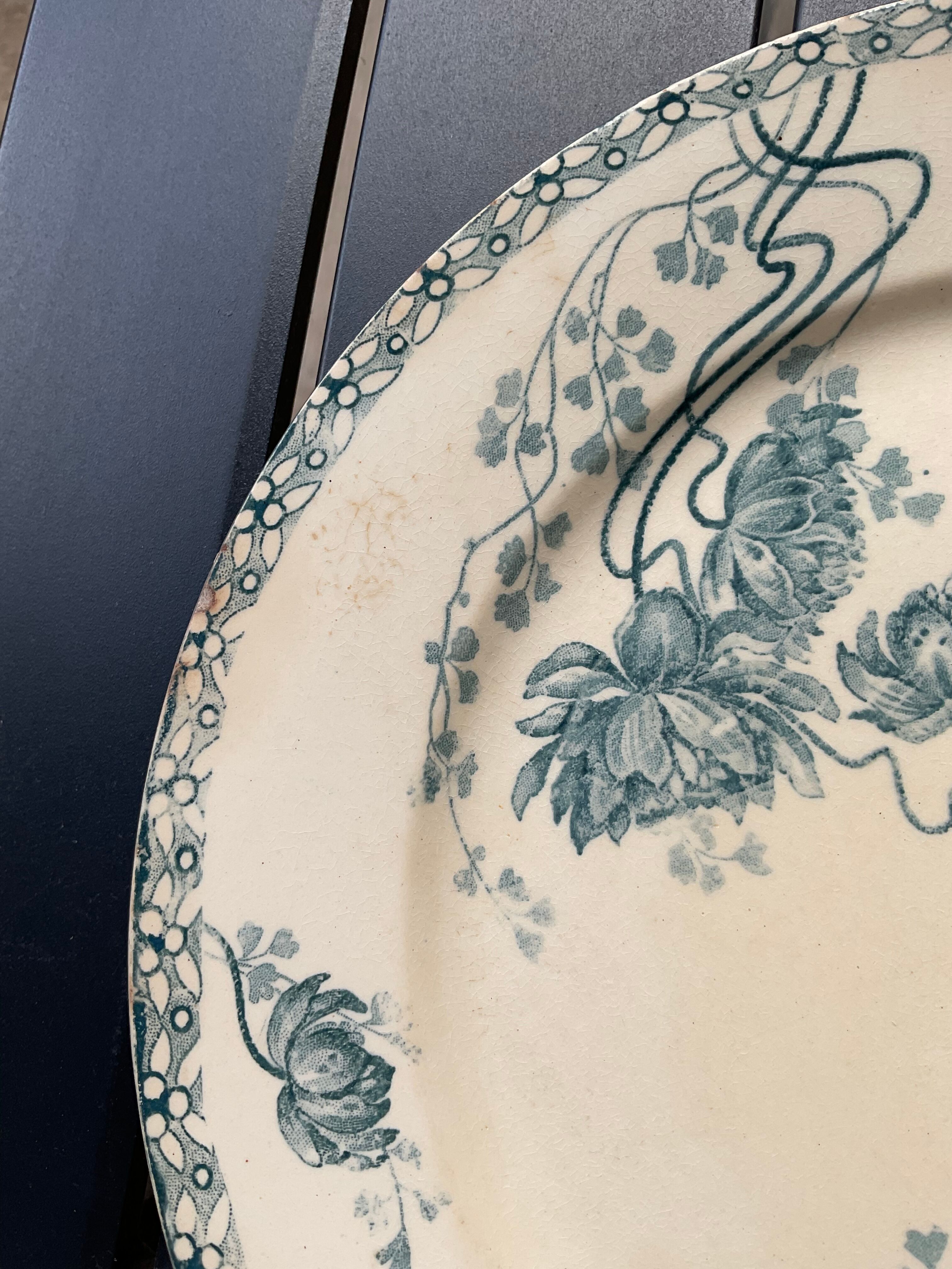 4 plates iron earth Royat sarreguemines U&C