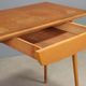 Vintage writing desk in beech with drawer, Italian design from the 1950s.