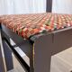 Vintage Black Wooden Dining Chairs: Retro Fabric Seats, 1970s Yugoslavia (S