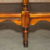 Theodore Alexander bookshelf shelf, solid wood, embossed leather.