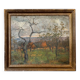 Tableau « Paysage arboré » , Huile sur panneau