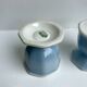 Duo de coquetiers limoges bleu ciel années 50