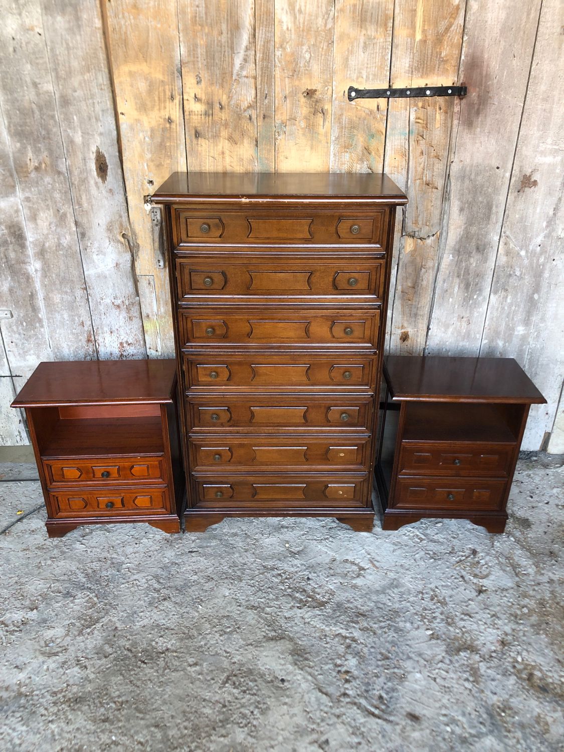 Chest of drawers and bedside tables