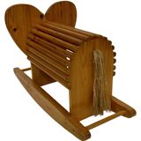 Design suédois vintage Éléphant à bascule en bois Design des années 80
