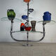 Art Deco shelf in glass and chrome metal