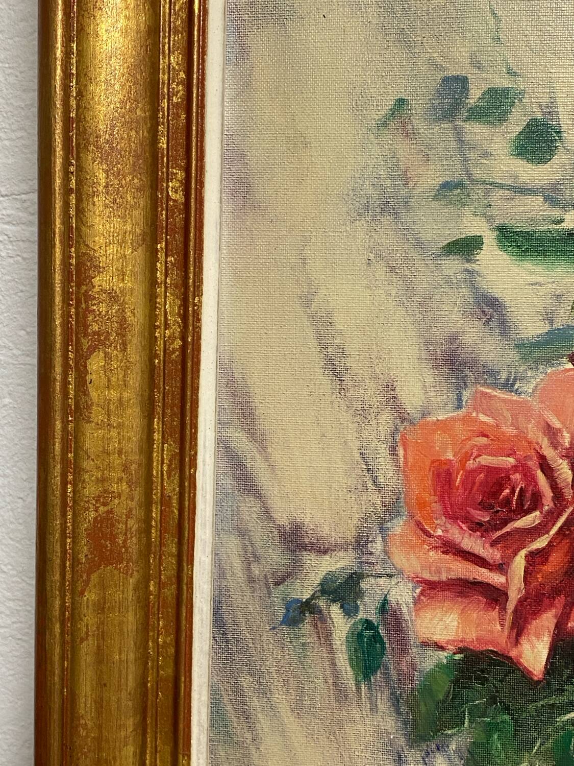 Oil on canvas, still life, F. Rembert