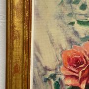 Huile sur toile, nature morte, F.Rembert