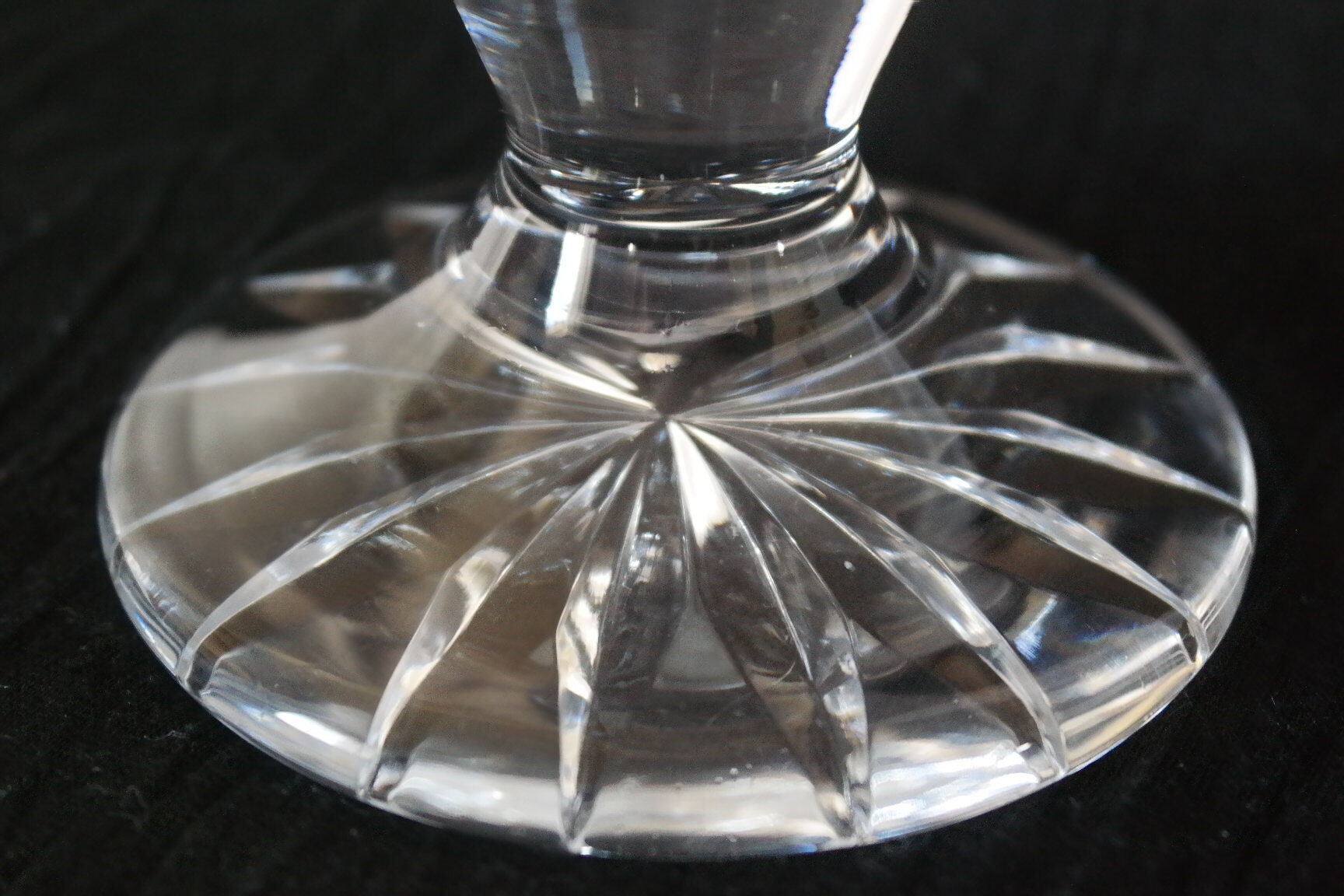 Bohemian crystal soliflore vase hand-cut