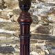 Pair of large retro lamps with wooden column base 72 cm