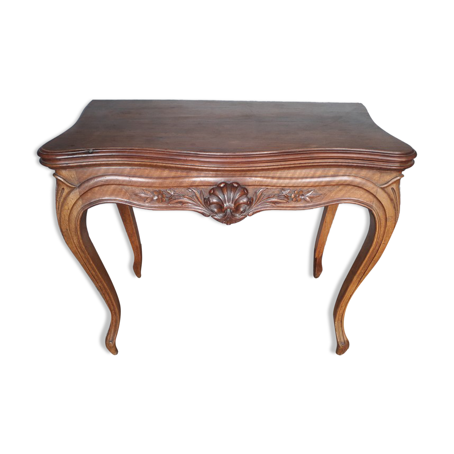 console table st Louis XV mahogany and walnut carved