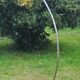 Arco telescopic design floor lamp from the 70s, marble base, chrome rod, plastic lampshade