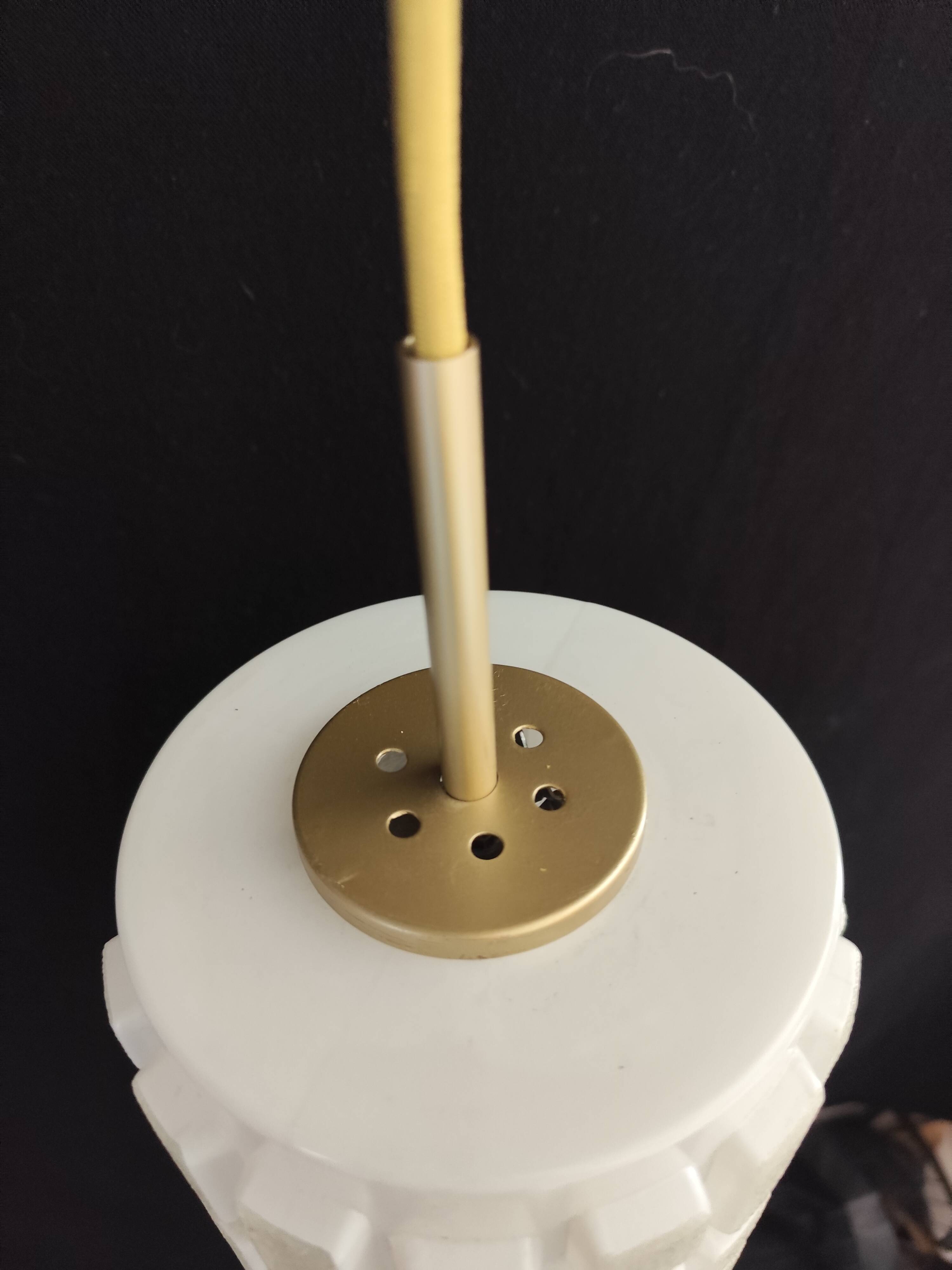 Glass suspension Peill & Putzler 1970s design lamp