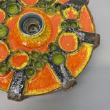 Cubic ceramic 31cm colorful "pop art" fat lava wall light element, germany, 1970