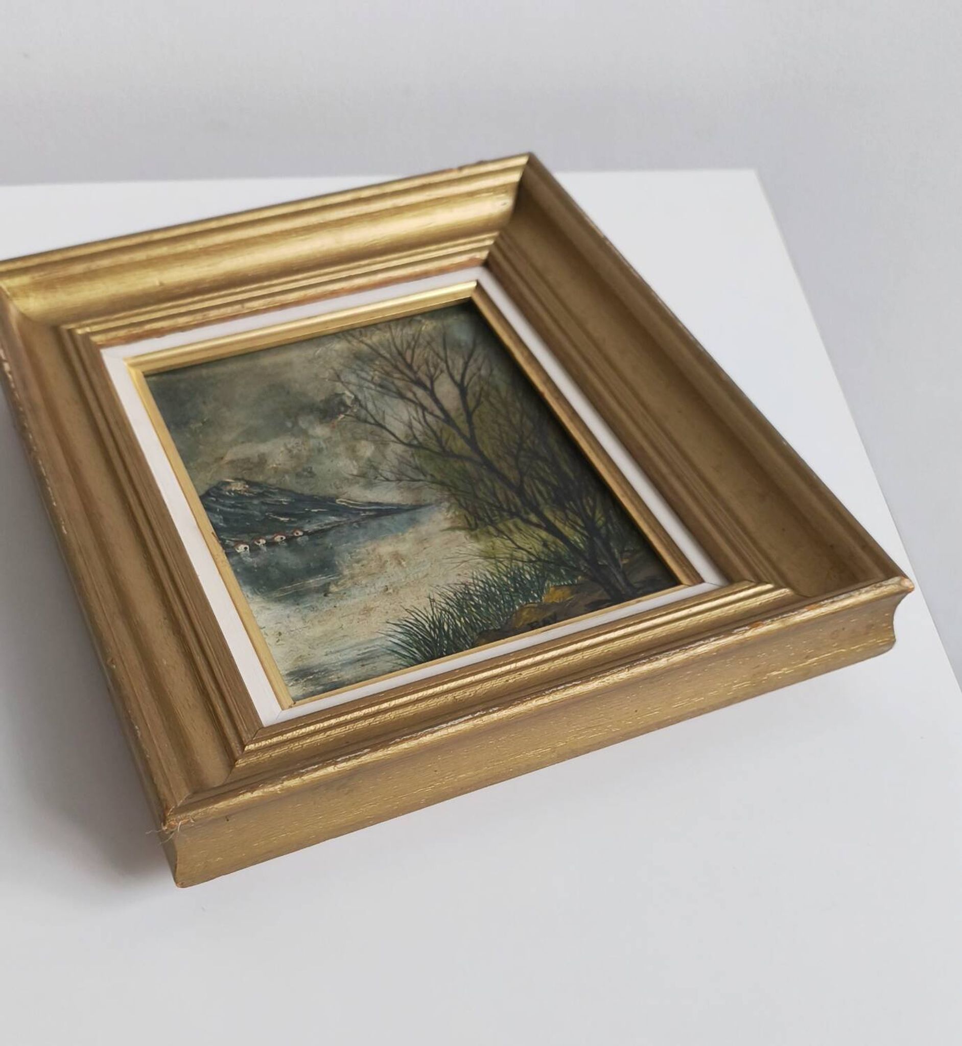 Tableau huile sur toile paysage signé