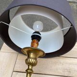 Vintage candle holder lamp in gilded bronze from the 19th century.