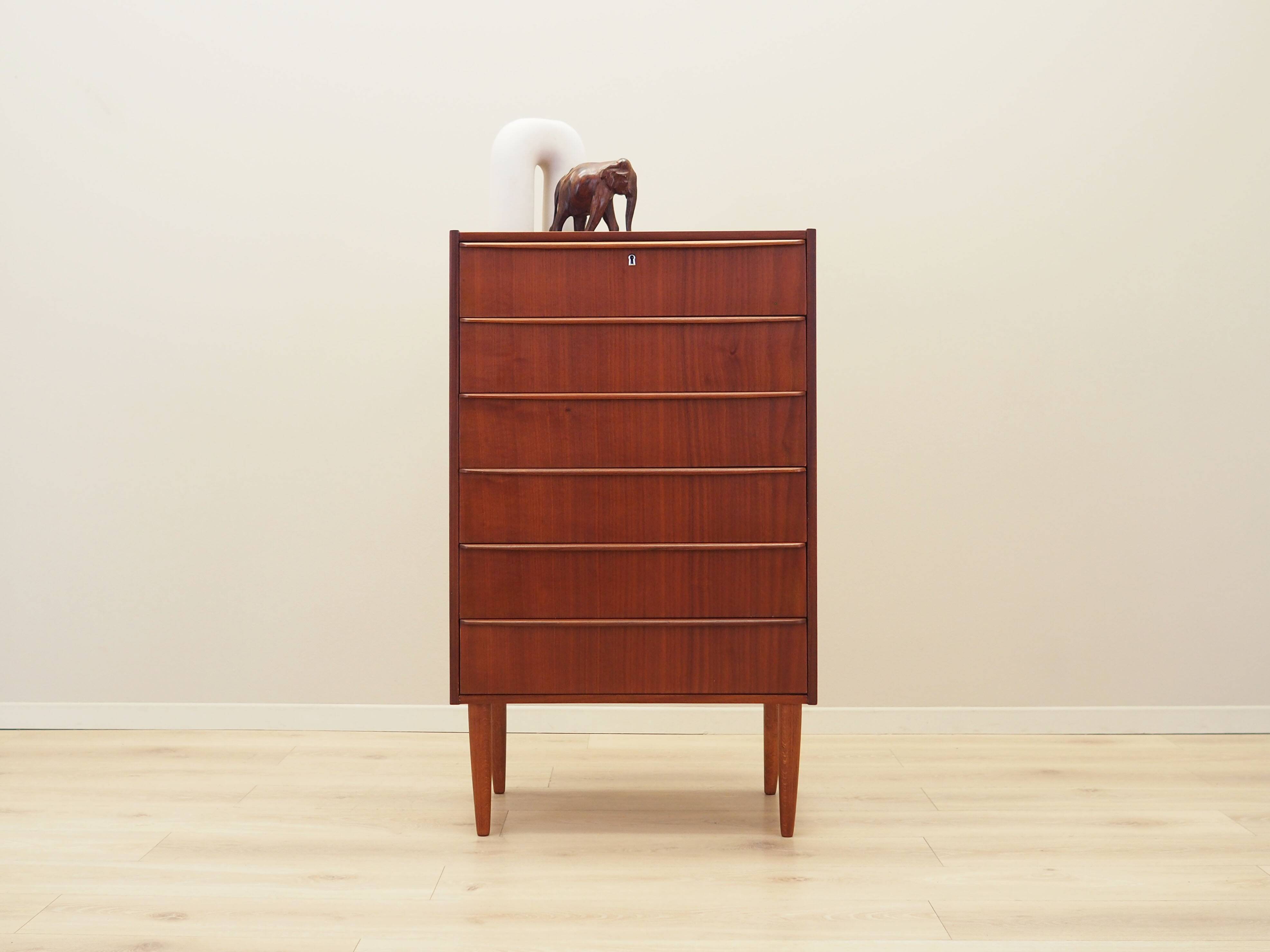 Teak chest of drawers, Danish design, 1970s, production: Denmark