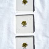 Set of 3 porcelain coasters from Auteuil