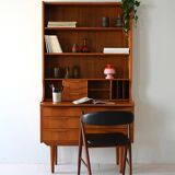 Scandinavian Bookcase with Hidden Desk