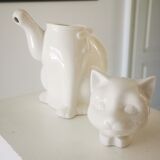 Teapot cat porcelain