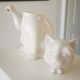 Teapot cat porcelain