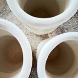 White Tadelakt Pot - Small model - Height 39 cm