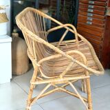 Old vintage sofa / rattan bench