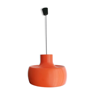 Scandinavian Modern 60s Large orange hanging lamp