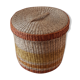 Wicker pan with vintage lid
