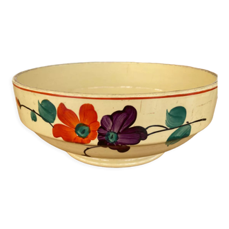 Salad bowl earthenware Sarreguemines model Ginette