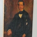 Huile sur toile portrait d'un homme ecole anglaise XIXème