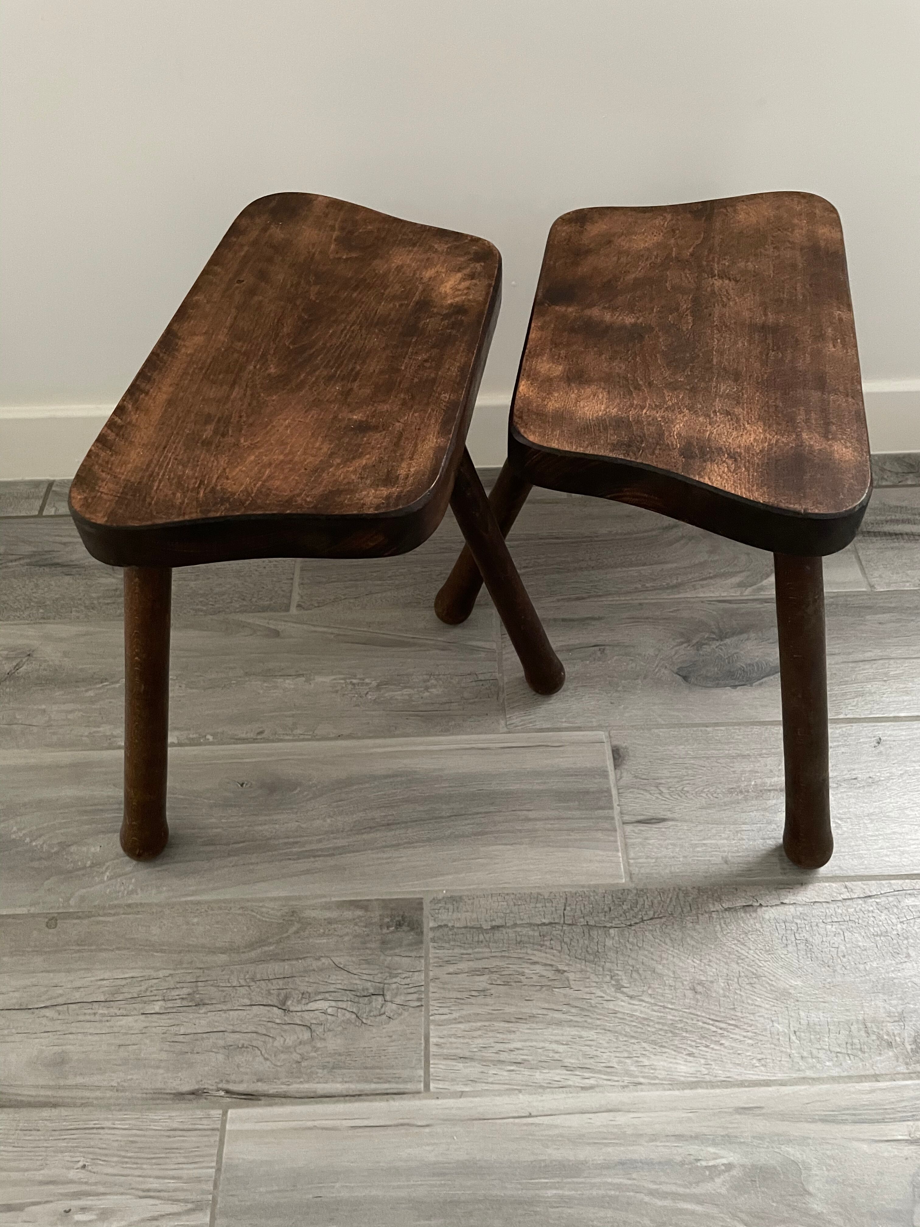 Wooden tripod stool