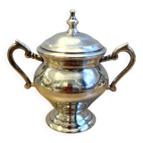 Élégant & Ancien Pot à Sucres Sucrier Style Louis XVI Rocaille Bronze Argen