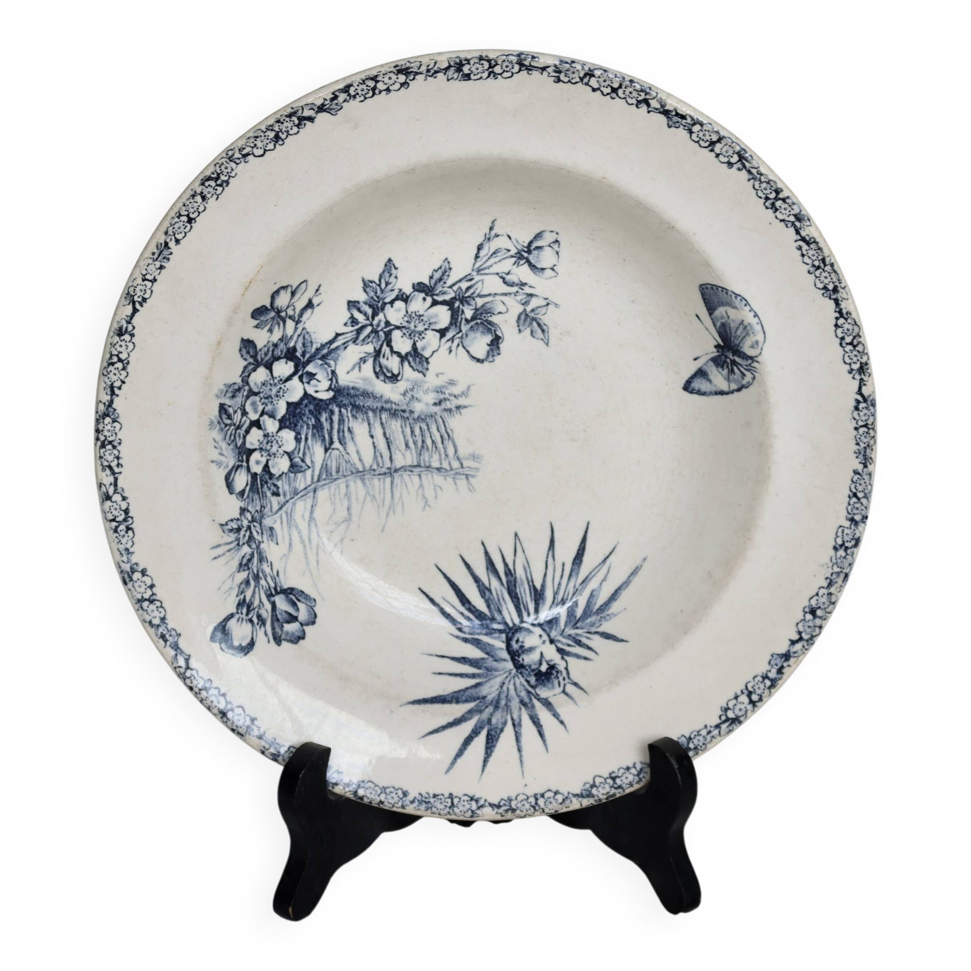 Old ironstone soup plate – Grand Dépôt Émile Bourgeois