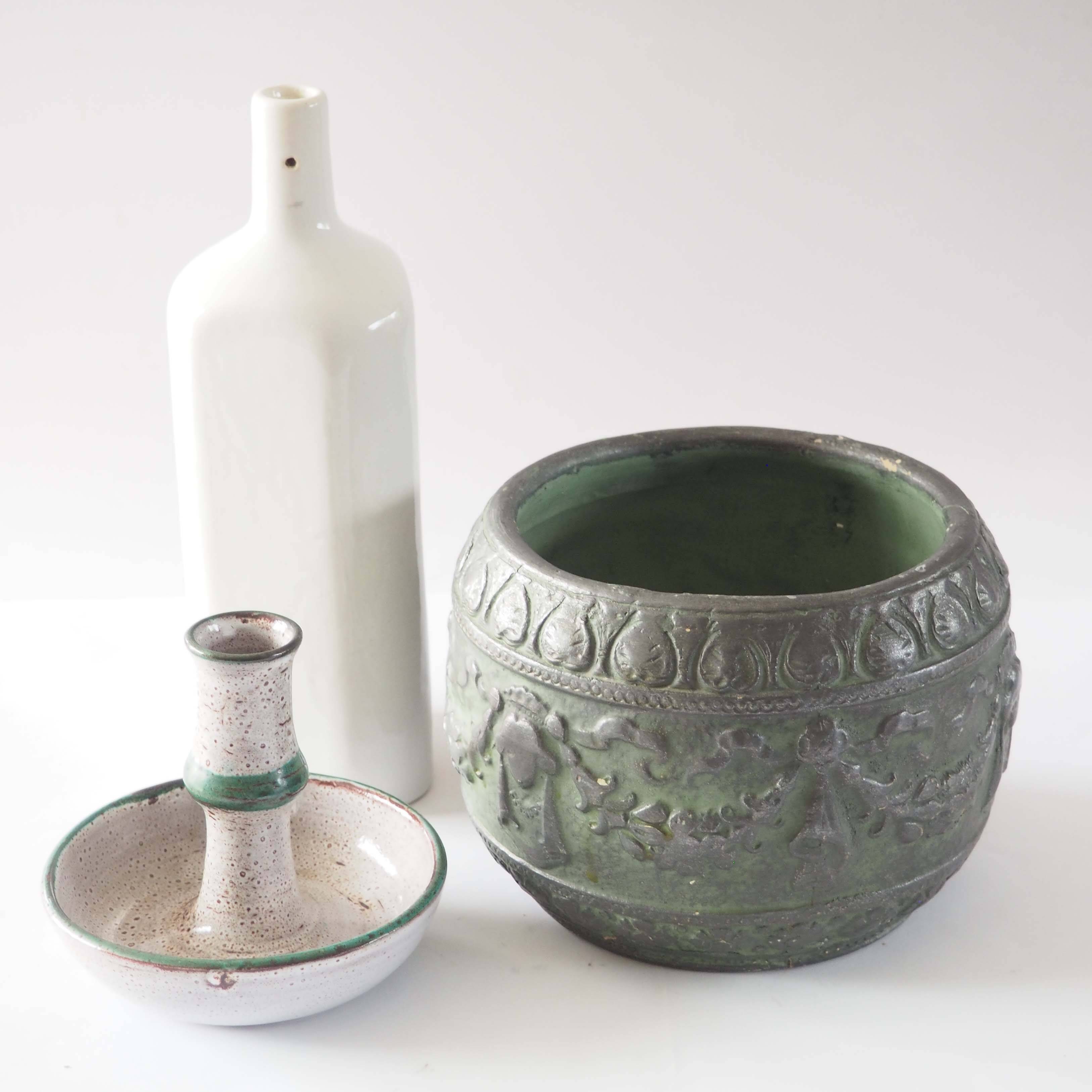 1950s ceramic candle holder