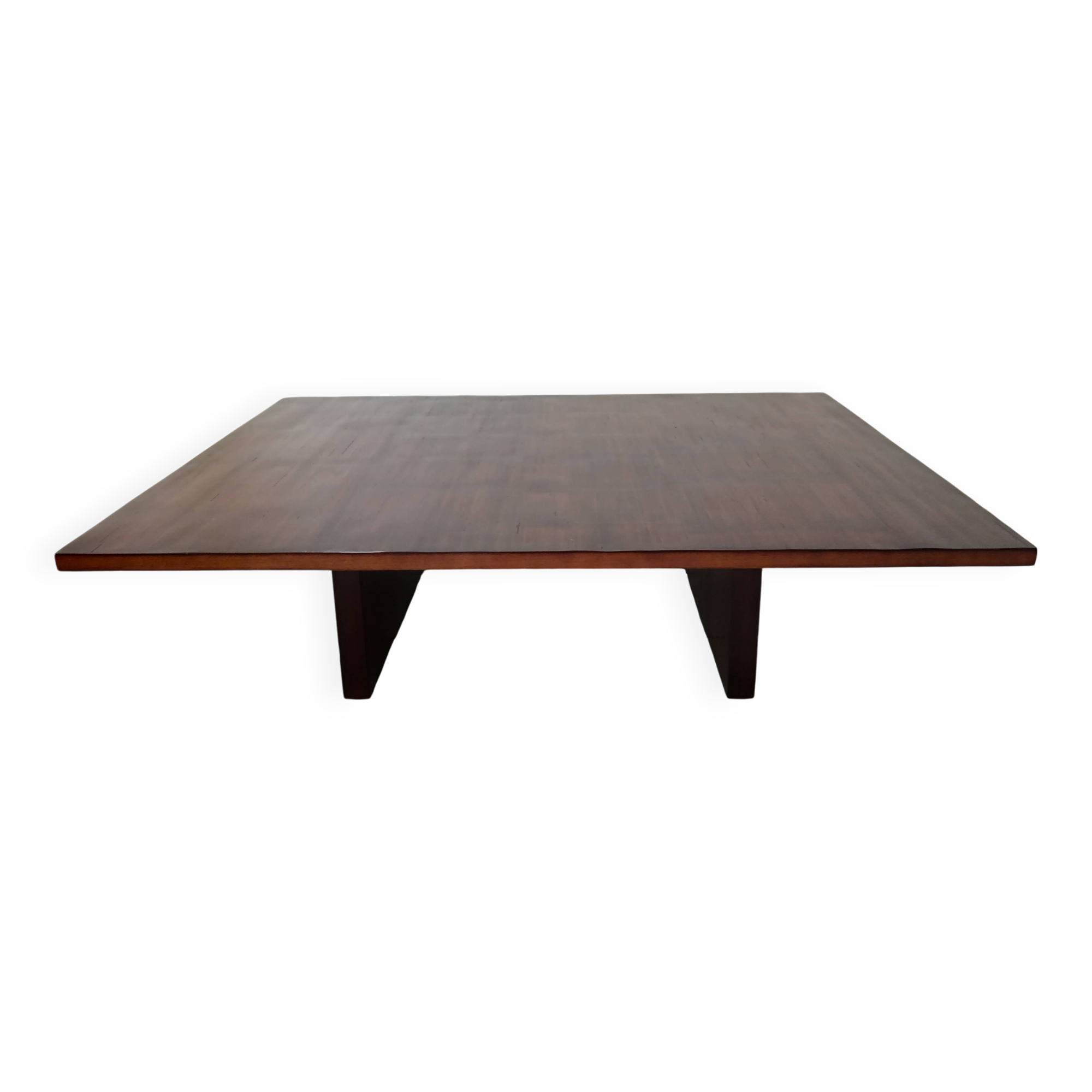 Table Basse Axel Vervoordt Bois E Bambou Laque Belgique 1980