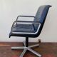 Vintage navy Blue Leather Office Chair by Wilkhahn