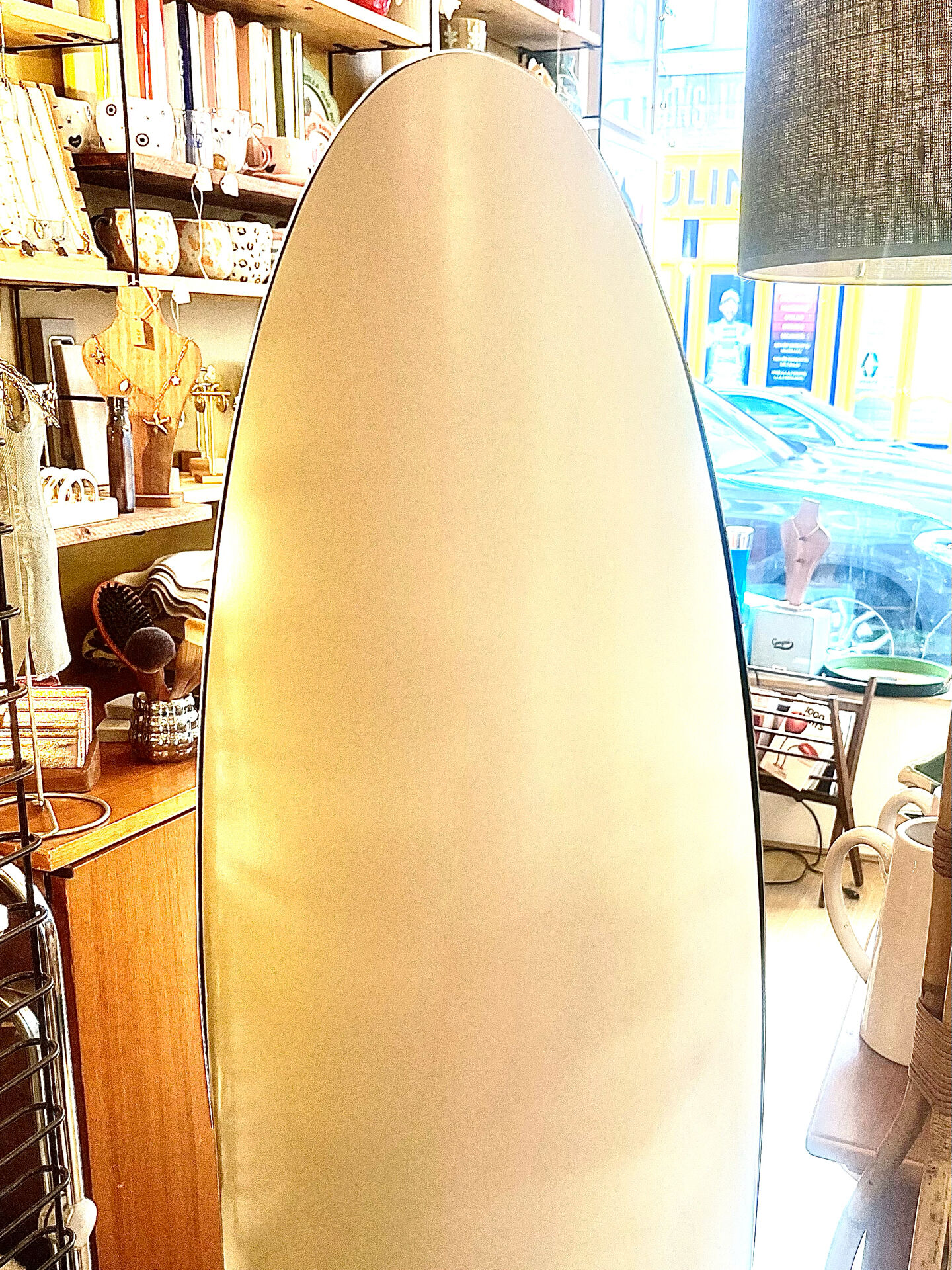 Vintage Unghia Mirror by Rodolfo Bonetto based on Lecal's Lipstick.