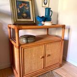 Vintage rattan and cane sideboard