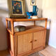 Vintage rattan and caned sideboard
