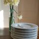 6 artichoke plates in Pillivuyt porcelain